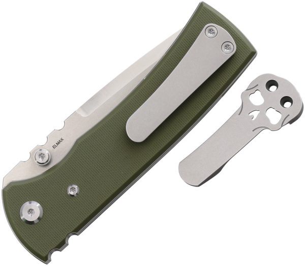 CHAV14549_add_01 Chaves Knives Redencion 229 Linerlock 3.5" Elmax Blade OD Green