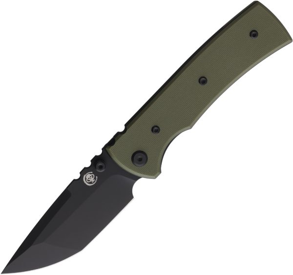 Chaves Redencion 229 Linerlock Folding Knife 3.5" Elmax Tanto OD Green