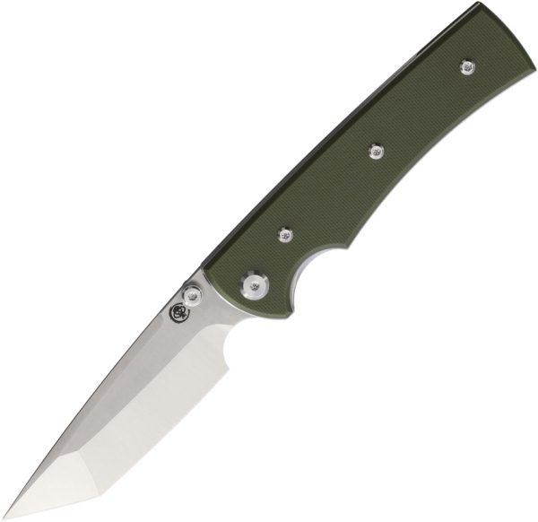 Chaves Knives Liberation 229 Linerlock Folding Knife 3.5" Elmax Tanto OD Green