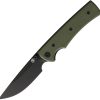 Chaves Knives Liberation 229 Linerlock Folding Knife 3.5" Black PVD Elmax OD Green