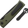 Chaves Knives Liberation 229 Linerlock Folding Knife 3.5" Black PVD Elmax OD Green