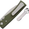 Chaves Knives Sangre 229 Linerlock Folding Knife 3.5" Elmax Wharncliffe OD Green