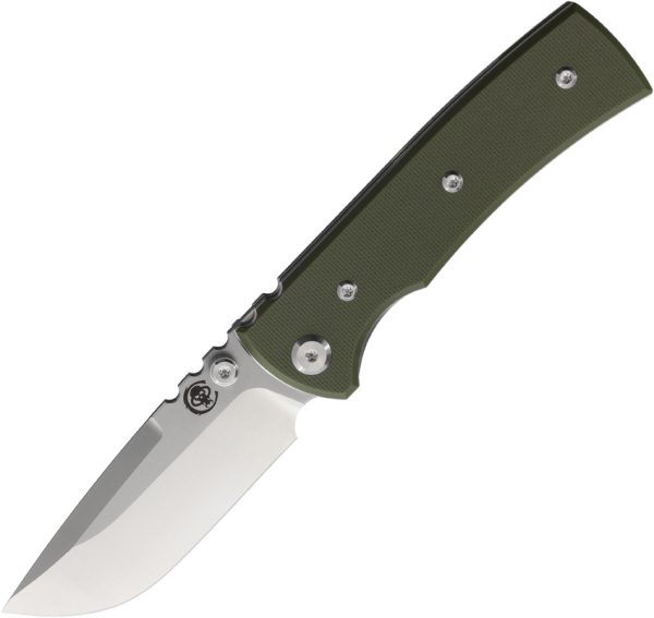 CHAV14560 Chaves Knives Redencion Street Folding Knife 3" Elmax Linerlock OD Green