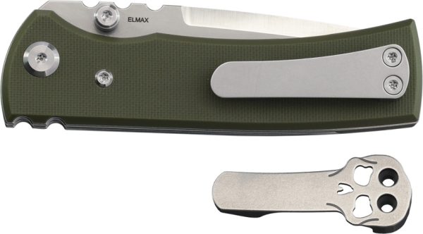 CHAV14560_add_01 Chaves Knives Redencion Street Folding Knife 3" Elmax Linerlock OD Green