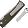 Chaves Knives Liberation Street Linerlock Folding Knife 3.25" Elmax Tanto OD Green