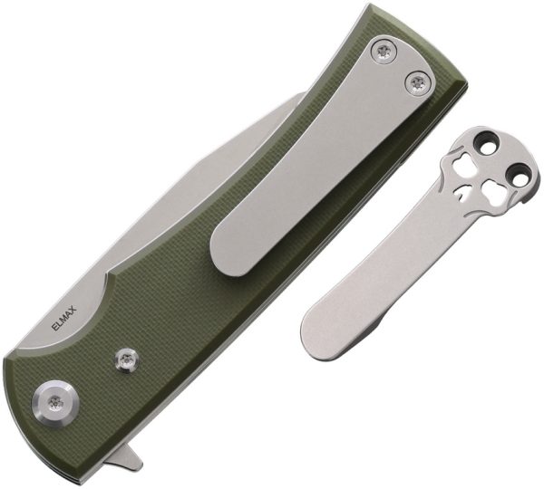 Chaves Sangre Street Linerlock Folding Knife OD Green G10 3.25in Elmax