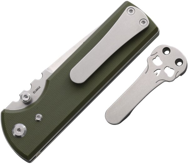 Chaves NTAK Redencion Linerlock Folding Knife 3.5" Elmax OD Green