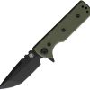 Chaves TAK Redencion Linerlock Folding Knife 2.75" Black PVD Elmax OD Green G10