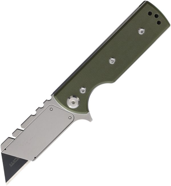CHAV14580 Chaves Knives C.H.U.B. Flipper Linerlock Folding Knife OD Green G10 3.5"