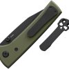 Chaves Knives Scapegoat Street Linerlock Folding Knife 3.38" Elmax Blade OD Green