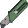 CHAV14667 Chaves Knives C.H.U.B. Slipper Folding Knife Green 3in Closed