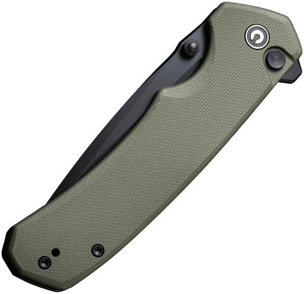CIVC19059C2_add_05 Civivi Brazen Button Lock Folding Knife 3.5" Blade OD Green