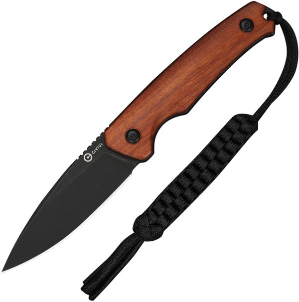 CIVC20076B3 Civivi Altus Fixed Blade 3" 14C28N Black Stonewash w/ Kydex Sheath