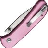 Civivi Qubit Button Lock Folding Knife 3" 14C28N Pink