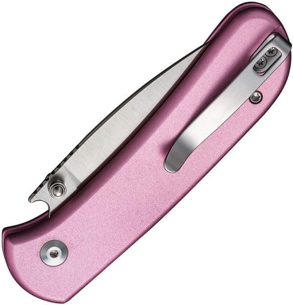 Civivi Qubit Button Lock Folding Knife 3" 14C28N Pink