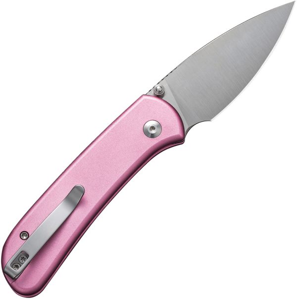 Civivi Qubit Button Lock Folding Knife 3" 14C28N Pink