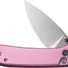 Civivi Qubit Button Lock Folding Knife 3" 14C28N Pink