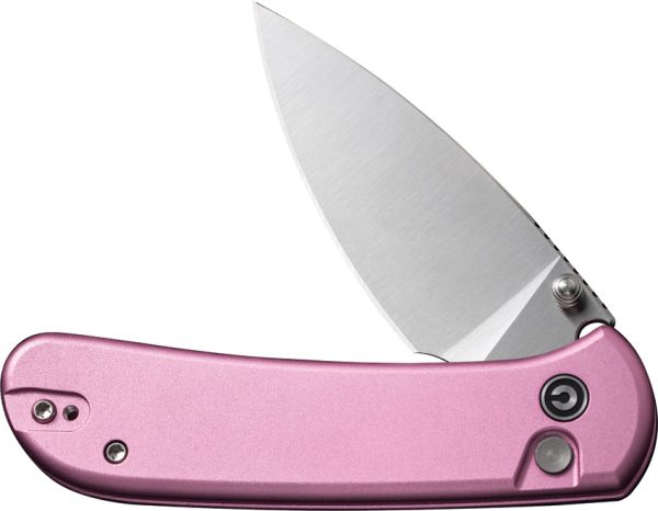 Civivi Qubit Button Lock Folding Knife 3" 14C28N Pink