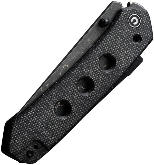 CIVC22036DS2_add_04 Civivi Vision FG Damascus Folding Knife Black Micarta 3.5"