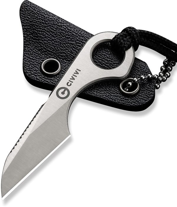 Civivi Gramis Neck Knife 1" Satin 14C28N Sheepsfoot w/ Sheath