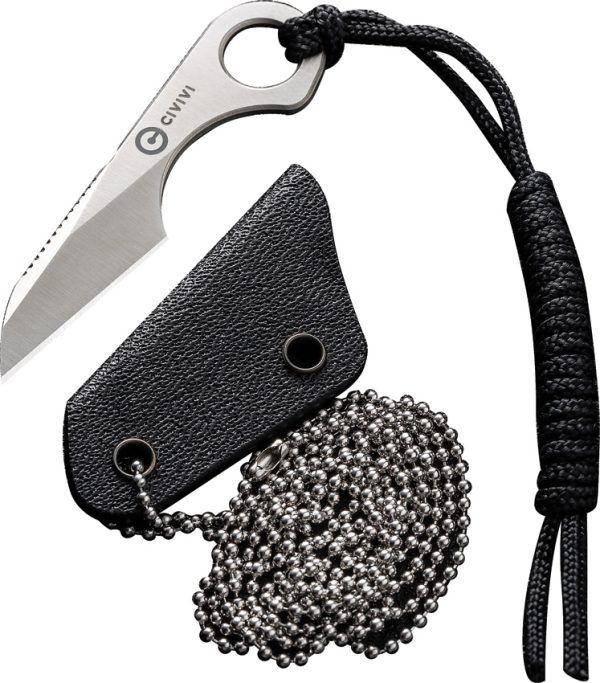 Civivi Gramis Neck Knife 1" Satin 14C28N Sheepsfoot w/ Sheath