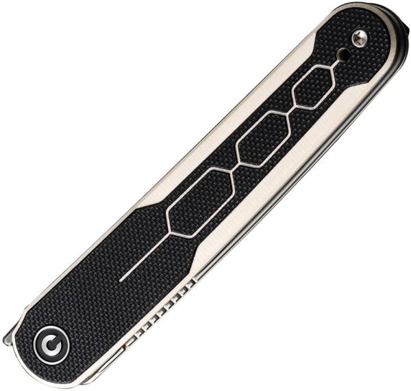Civivi KwaiQ Linerlock Folding Knife 3" Damascus Tanto Ivory