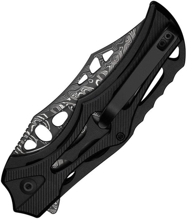 CIVC23083DS1_add_01 Civivi Biophase Button Lock Damascus 3.5 Folding Knife Black