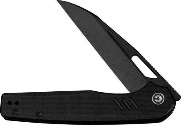 Civivi Guile Linerlock Folding Knife 3.25" Black Stonewash