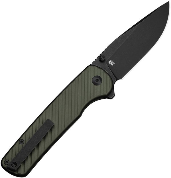 Civivi Iron Tide Button Lock Folding Knife Forest Green 3.25in
