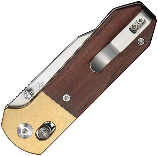 Civivi Yonder Crossbar Lock Folding Knife Brown Wood 2.88"
