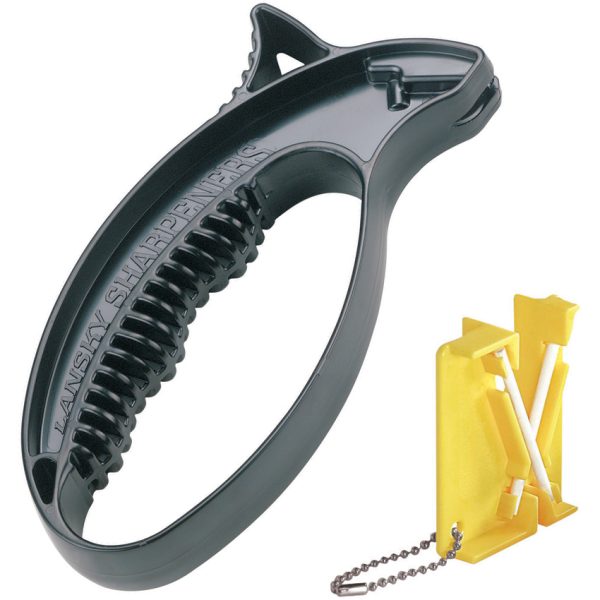Lansky Duo Knife Sharpener Set with Quick Edge and Mini Crock Stick