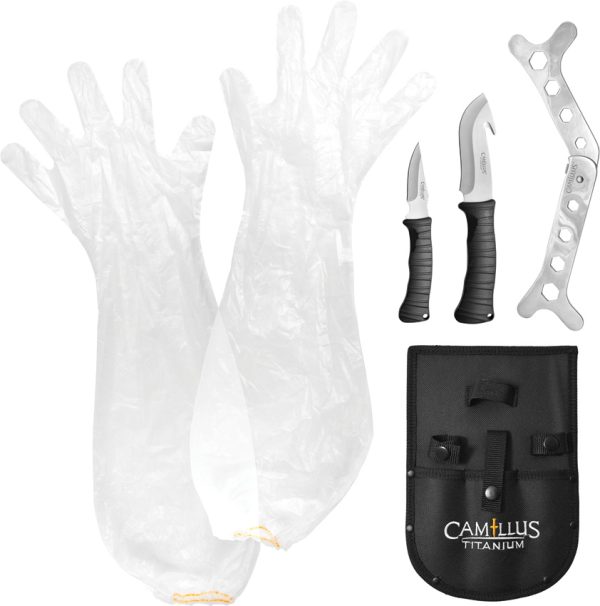 Camillus Hunting Kit 5 Pc Fixed Blade Black