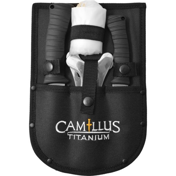 Camillus Hunting Kit 5 Pc Fixed Blade Black