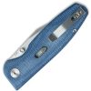 CMB Made Knives Lucky Linerlock Blue Micarta Folding Knife 3.25"