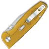 CMB Made Knives Lucky Linerlock 3.25" 14C28N Amber PEI Folding Knife