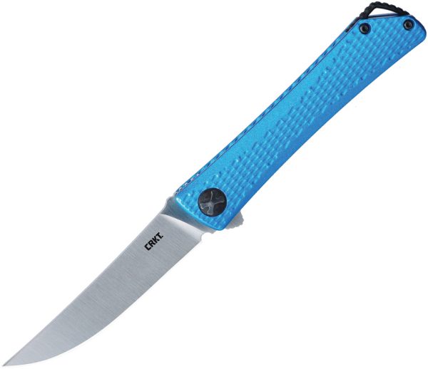 CRKT Kalbi Blue Folding Knife 3" Satin Blade Linerlock