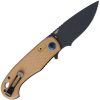 CRKT P.S.D. II Assisted Folding Knife 3" AUS-10A Blade Coyote Brown