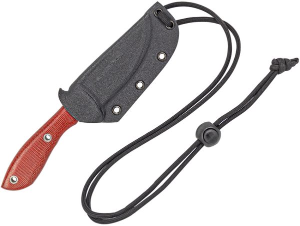 Condor Red Pygmy Fixed Blade Knife 2.63" 14C28N w/ Sheath