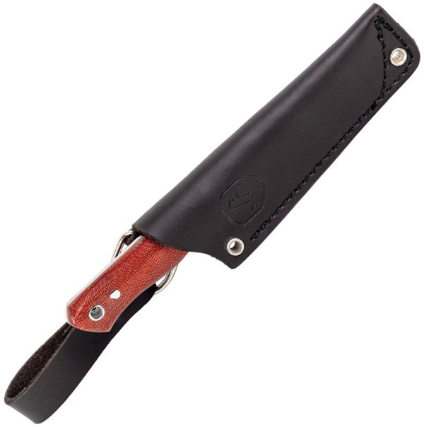 Condor Mini Firewater Fixed Blade 3" 1095HC Red Micarta