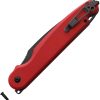 Daggerr Knives Parrot Button Lock Folding Knife Red 4.75in