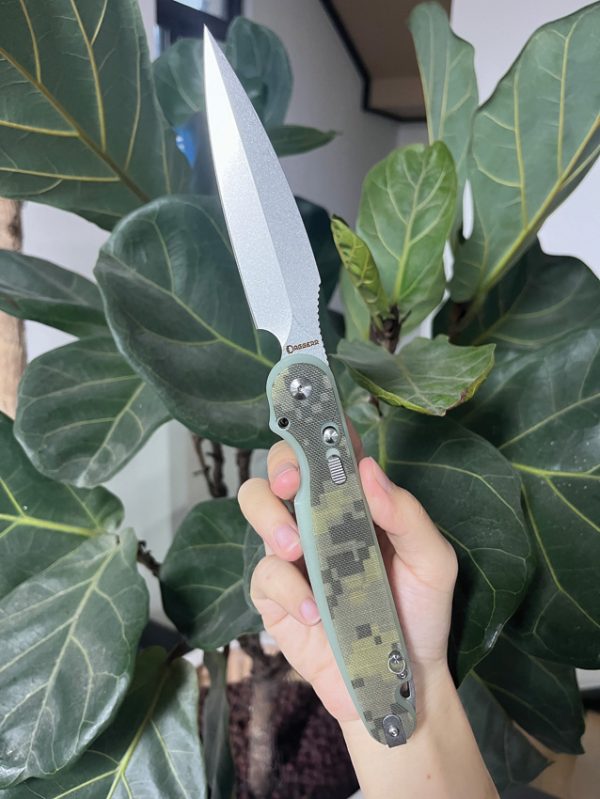Daggerr Knives Nestor Button Lock Folding Knife 4.75" VG-10 Camo