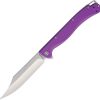 Daggerr Knives Toothpick Folding Knife 4.88" 8Cr14MoV Linerlock Purple