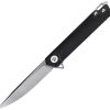 Dreamtech Linerlock G10 Black Folding Knife 3.75" D2