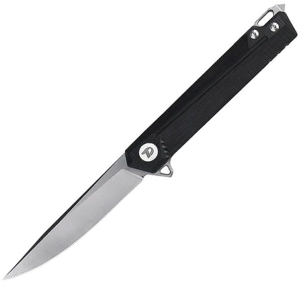 Dreamtech Linerlock G10 Black Folding Knife 3.75" D2