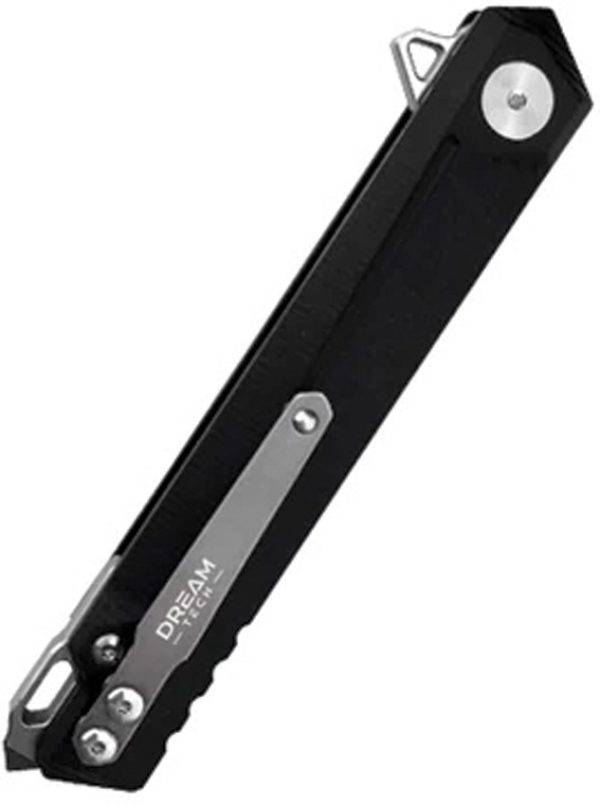 Dreamtech Linerlock G10 Black Folding Knife 3.75" D2