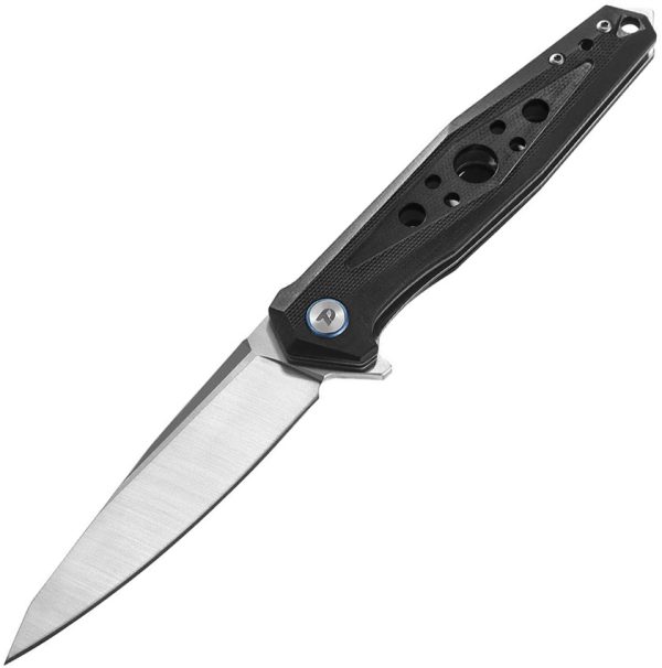 Dreamtech Linerlock Folding Knife D2 Spear Point Black G10 3.63"