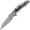 Dreamtech Framelock Folding Knife 4" M390 Gray Titanium Yellow Carbon Fiber