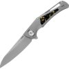 Dreamtech Framelock Folding Knife M390 Blade Gray Titanium Yellow Carbon Fiber
