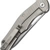 Dreamtech Framelock Folding Knife Gray Titanium D2 Steel