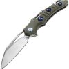 Dreamtech Linerlock Folding Knife 3.5" D2 OD Green Micarta